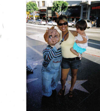 Kyli & I in Hollywood, hanging out with Chuckie