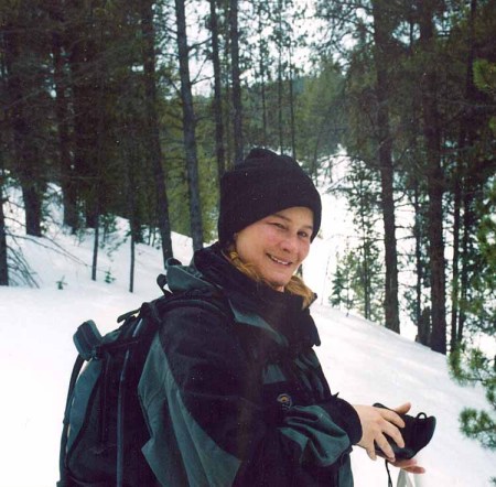 Trekking through the mountains in Crested Butte - 2001