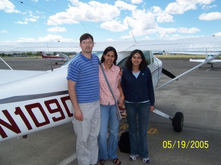 Aerial flight over tri-cities