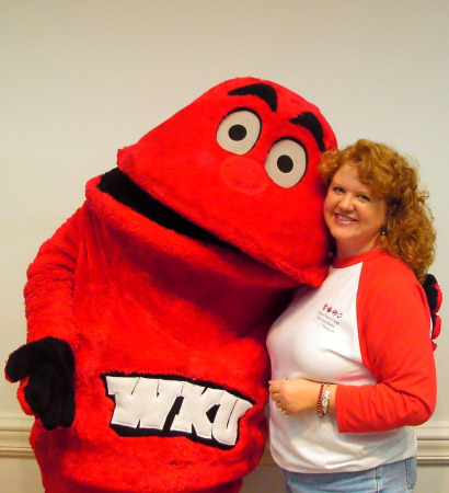 Beth with WKU's BIG RED