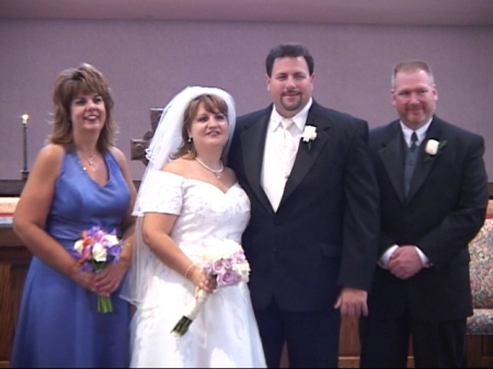 My wife and I, Best man Randy Rex and sister in law Marryanne