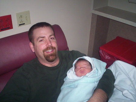 MY FIANCE' WITH OUR NEWBORN SON