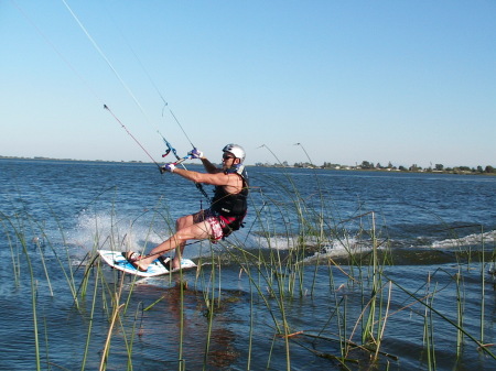 Kiteboarding on the Sacramento River Delta