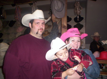 My son Jim, daughter Pamela and grandson Braydn at the stock show