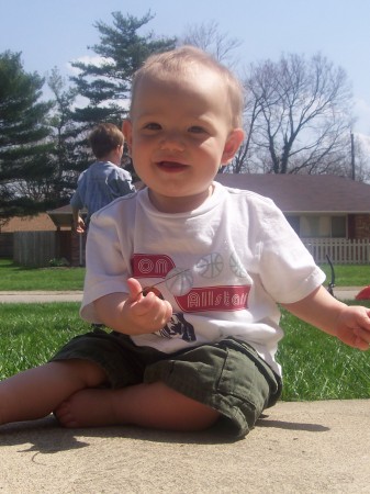 Zach loves it outside!