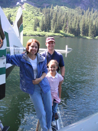 My wife, daughter, and I on vacation in Alaska