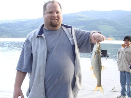 James Jr. catches his trout