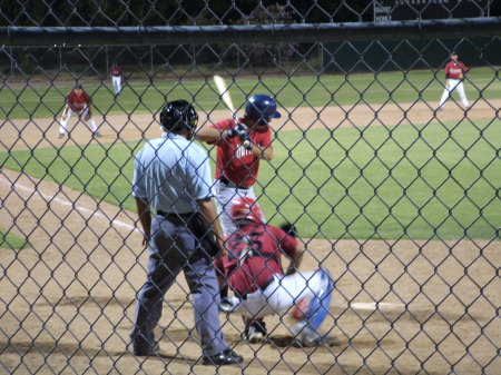 playing baseball in 38 and over wooden bat  league