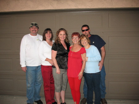 My mom and sisters and me and brian and ray