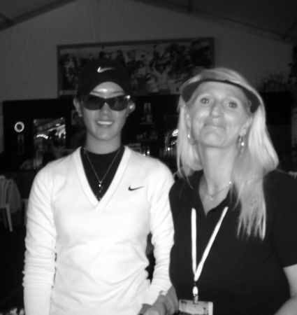 Me and Michelle Wei at Dinah Shore Golf Tournament