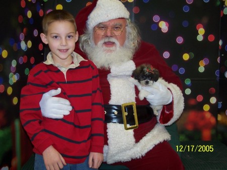 Blake, Dixie and Santa 2005