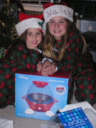 Haley and Hannah Boo Christmas morning 2005