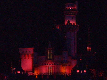 Sleeping Beauty's Castle at night