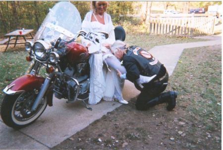 ha ha, hubby trying to get off garter