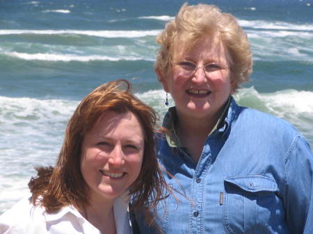 Me and mom at the beach in Ca