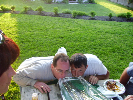 Jim and Kevin Bunszel  Ice luge