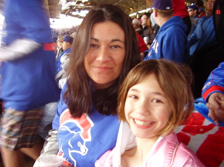 My girls at the Cubs game.