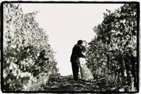 My Wife and I in the vineyard