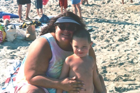 Patrick and mommy Hampton Beach Hew Hampshire 2005