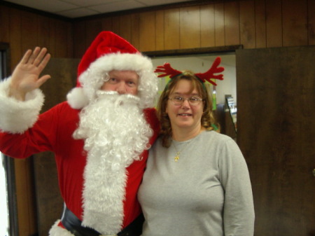 Bonnie with Santa Claus.