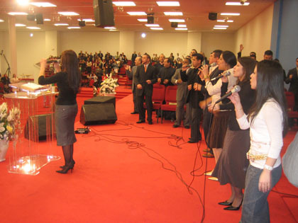 Ministering Worship at church