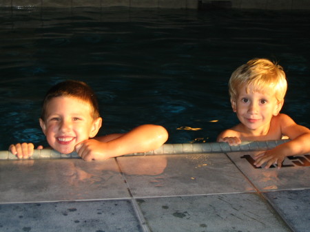 Jordan and Ethan love the water