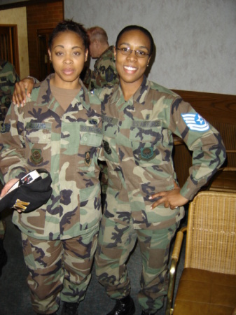 Me (with glasses) & Nichele at my TSgt Promotion