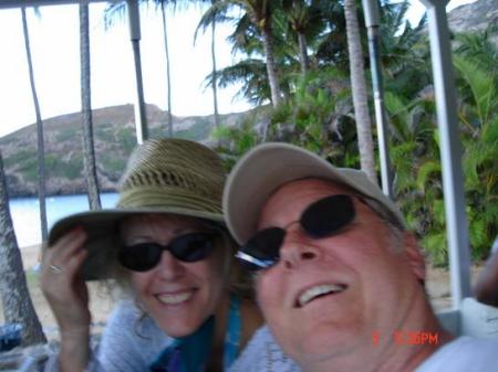 Diane and I at Hanalei Bay, Kauai 2006