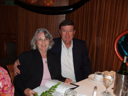 judy and matt at dinner