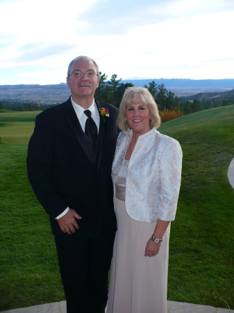 Jim and me at our son's wedding