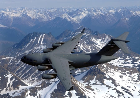C-17 Flying over Alaska