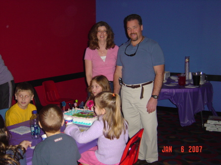 Matt, Cheryl and Madison at her 8th birthday party