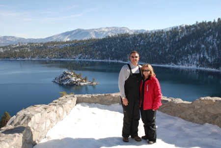Lake Tahoe with my husband Steve