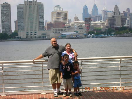 The Fam in NJ overlooking Philly