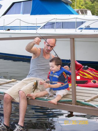 grandson's first fish