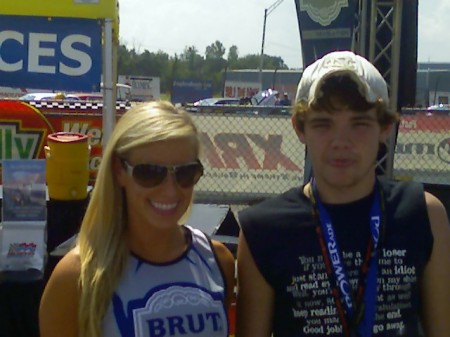 my son aj and a girl he met at the races