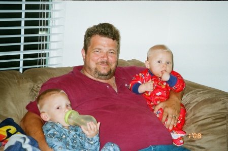 Papa with grandsons Ryan and Tony.