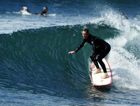 Surfin' at Windansea in San Diego, CA