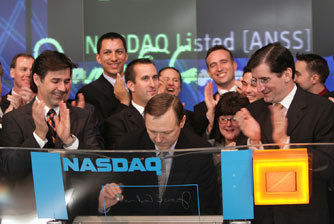 Opening up the NASDAQ at Times Square in NY.