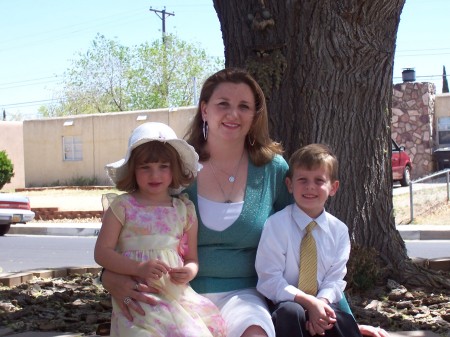 Lily, me, and Alex at Easter 2006