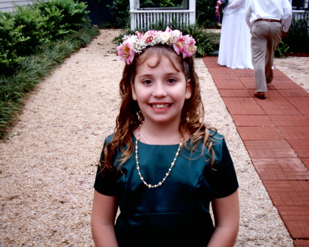 My youngest daughter Jessica at my oldest daughters wedding