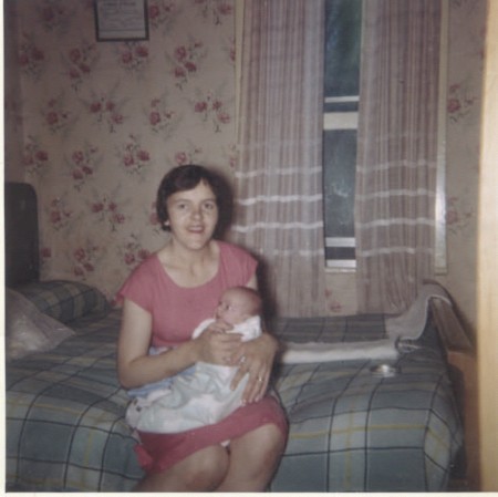 My mother holding my sister Colleen.