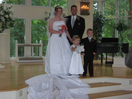 Henry and Shawna with ring bearer and flower girl