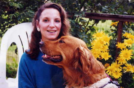 Barney and Susan when he was first certified as a Service Dog.