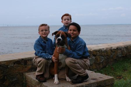 My 3 sons...well, 4 counting the dog!