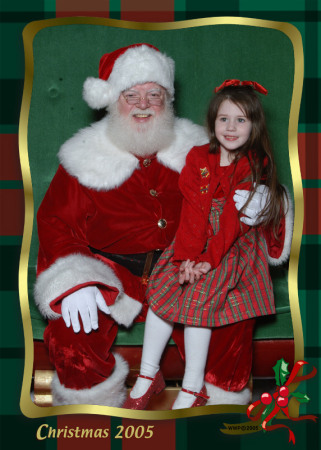 Chloe and Santa 2005