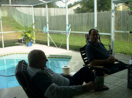 Hanging out around the pool.