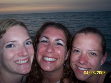 Three girls on a Cuban beach