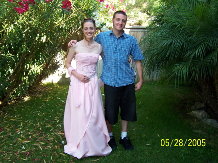 Kayla with brother Cory on the day of her Senior Prom