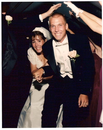 Mike and me on our wedding day.  August 18, 1995